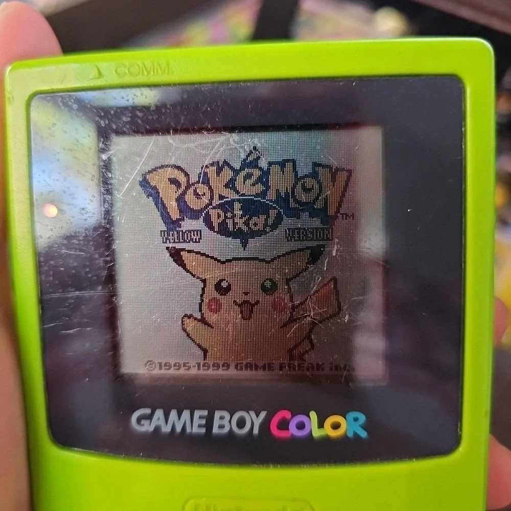 Vtg Nintendo Game Boy Color LOT 3 Pokemon Pikachu Crystal Blue Game Camera WORKS